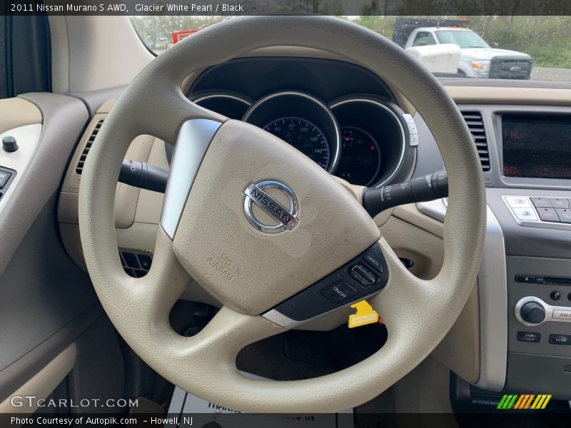 Glacier White Pearl / Black 2011 Nissan Murano S AWD