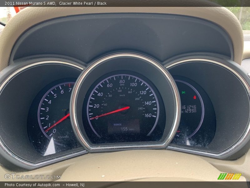 Glacier White Pearl / Black 2011 Nissan Murano S AWD
