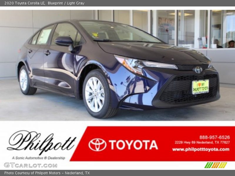 Blueprint / Light Gray 2020 Toyota Corolla LE