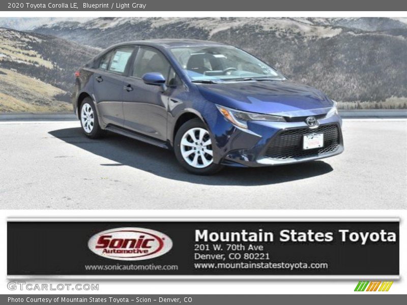 Blueprint / Light Gray 2020 Toyota Corolla LE