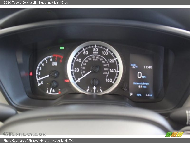 Blueprint / Light Gray 2020 Toyota Corolla LE