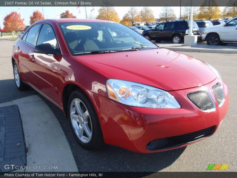 Crimson Red / Ebony 2007 Pontiac G6 V6 Sedan
