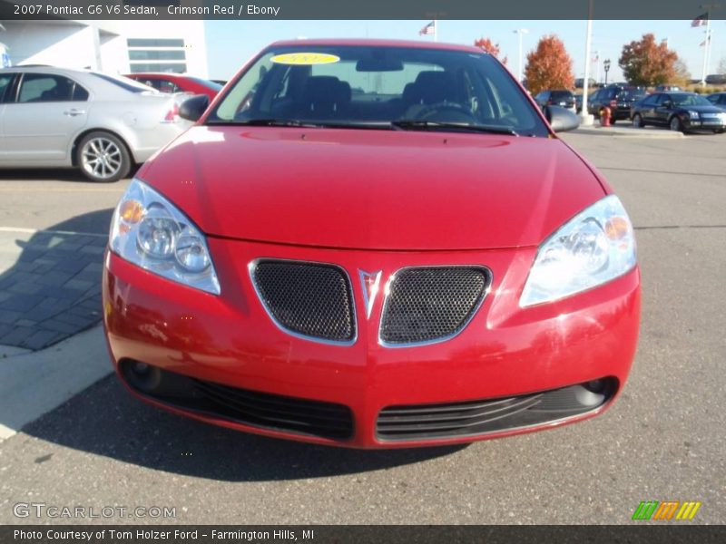Crimson Red / Ebony 2007 Pontiac G6 V6 Sedan