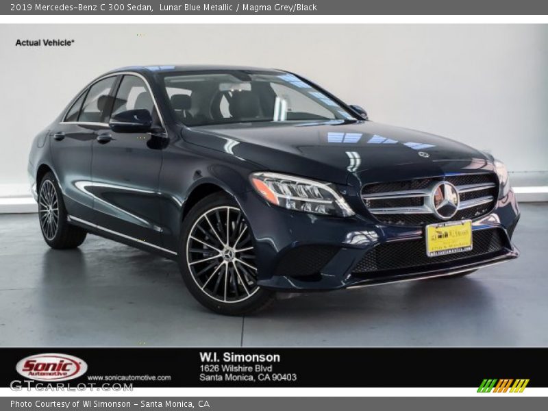 Lunar Blue Metallic / Magma Grey/Black 2019 Mercedes-Benz C 300 Sedan