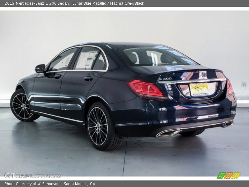 Lunar Blue Metallic / Magma Grey/Black 2019 Mercedes-Benz C 300 Sedan