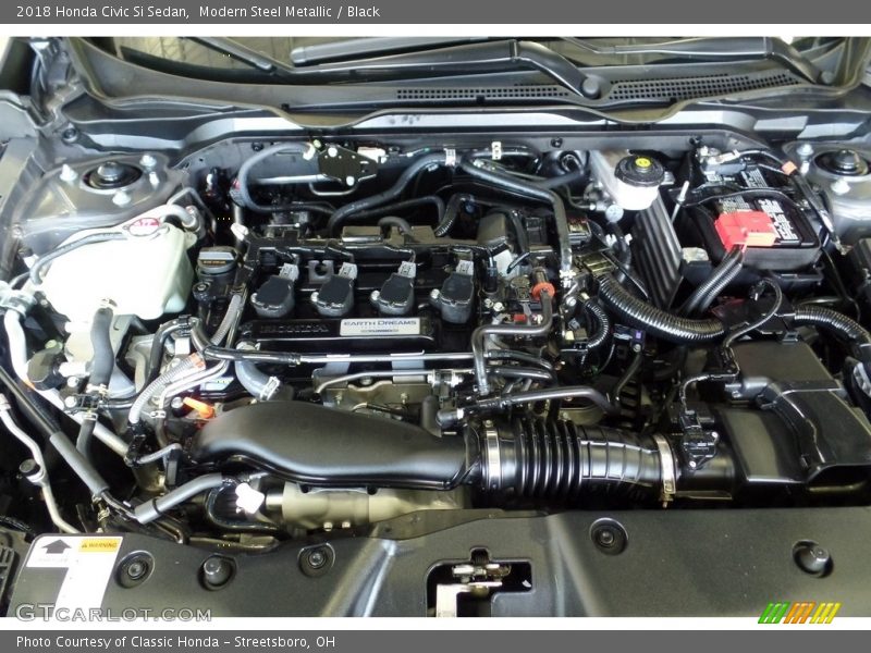 Modern Steel Metallic / Black 2018 Honda Civic Si Sedan