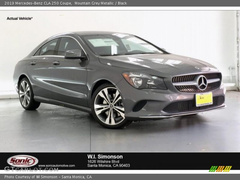 Mountain Grey Metallic / Black 2019 Mercedes-Benz CLA 250 Coupe
