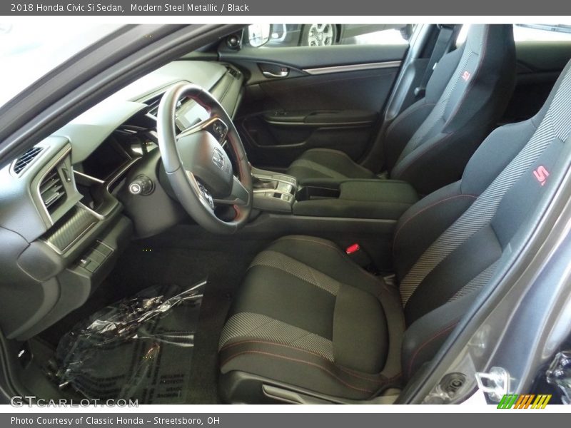 Modern Steel Metallic / Black 2018 Honda Civic Si Sedan