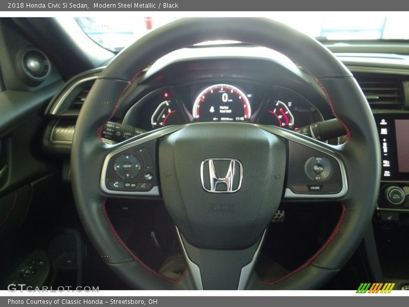Modern Steel Metallic / Black 2018 Honda Civic Si Sedan