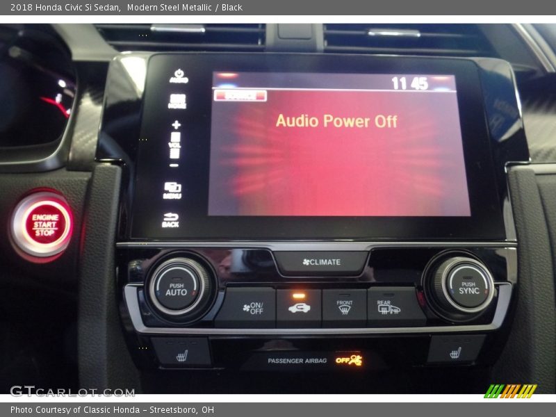 Modern Steel Metallic / Black 2018 Honda Civic Si Sedan