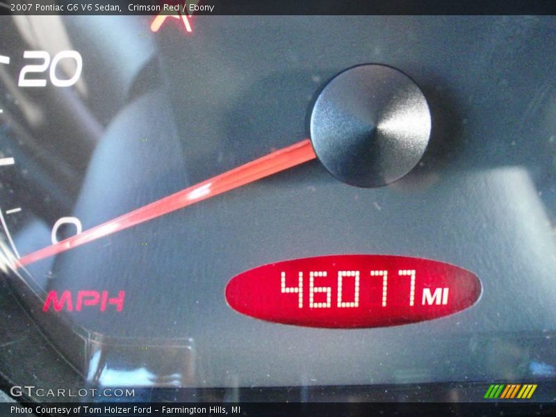 Crimson Red / Ebony 2007 Pontiac G6 V6 Sedan