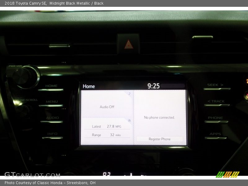 Midnight Black Metallic / Black 2018 Toyota Camry SE