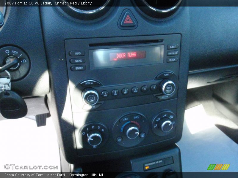 Crimson Red / Ebony 2007 Pontiac G6 V6 Sedan