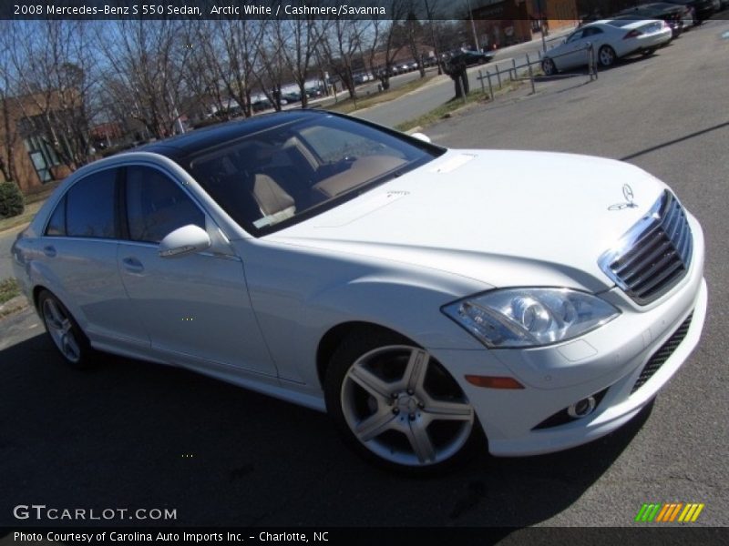 Arctic White / Cashmere/Savanna 2008 Mercedes-Benz S 550 Sedan