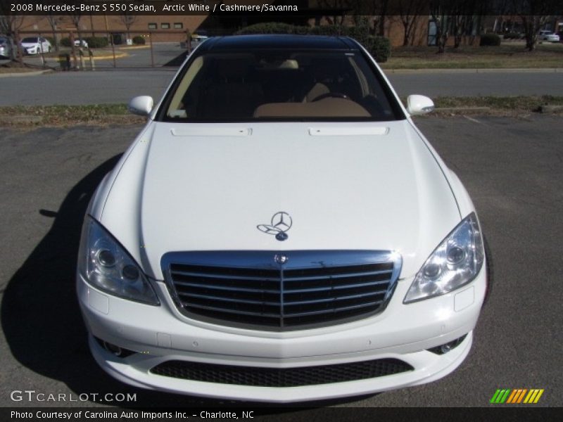 Arctic White / Cashmere/Savanna 2008 Mercedes-Benz S 550 Sedan