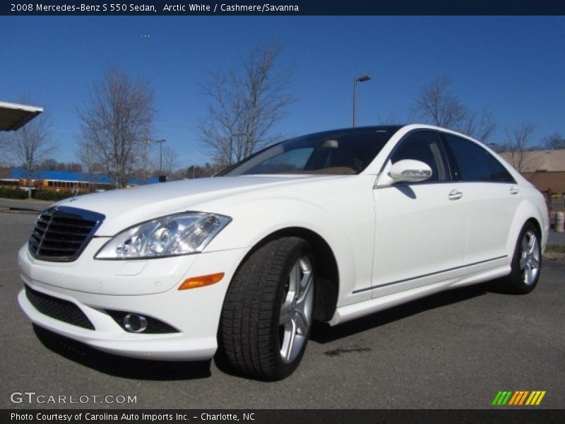 Arctic White / Cashmere/Savanna 2008 Mercedes-Benz S 550 Sedan