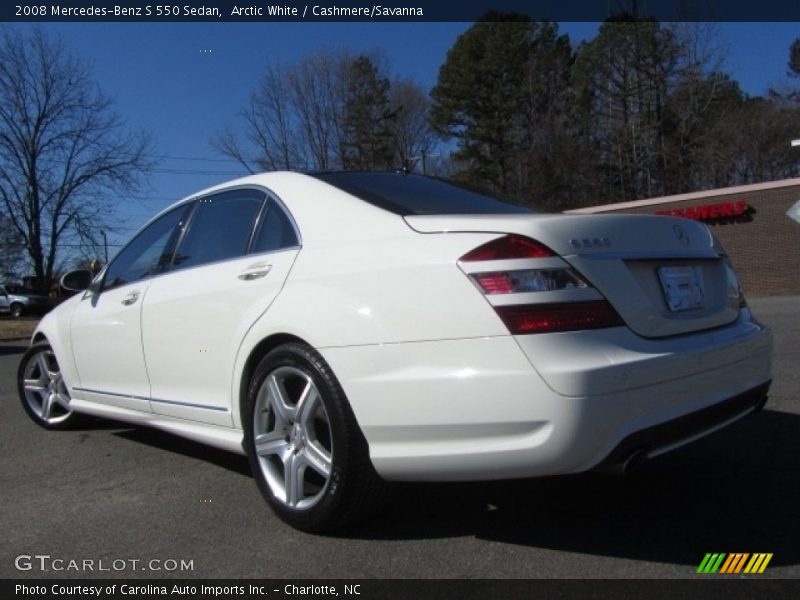 Arctic White / Cashmere/Savanna 2008 Mercedes-Benz S 550 Sedan