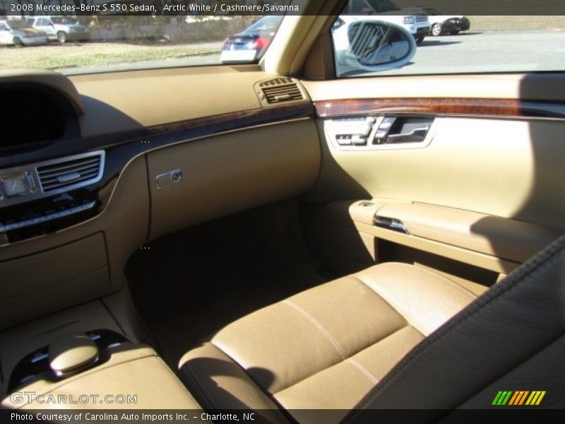 Arctic White / Cashmere/Savanna 2008 Mercedes-Benz S 550 Sedan