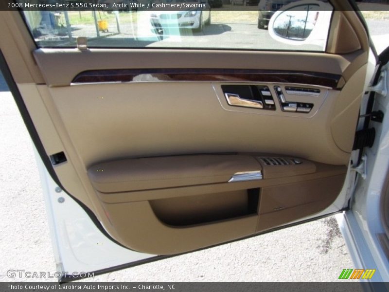 Arctic White / Cashmere/Savanna 2008 Mercedes-Benz S 550 Sedan