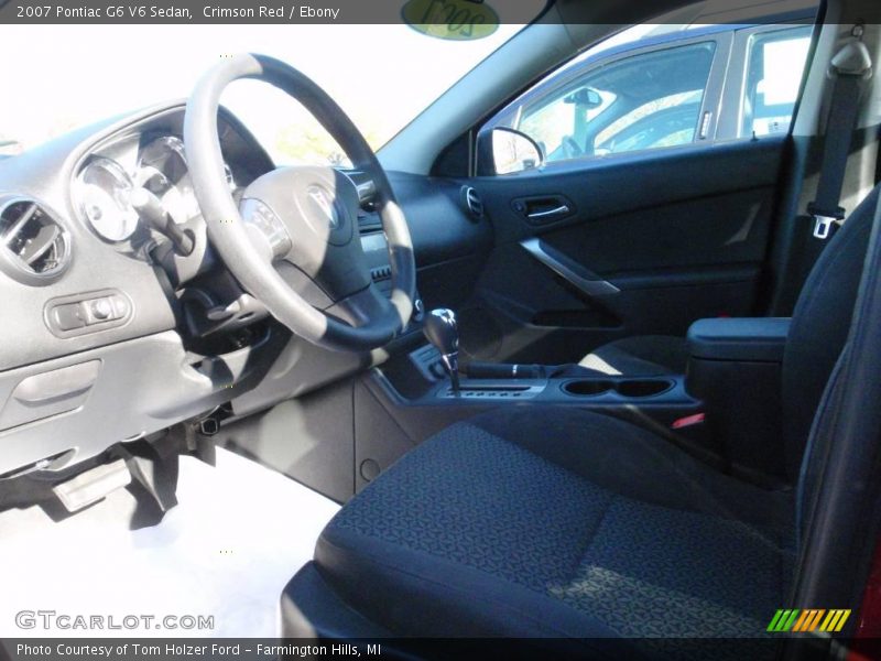 Crimson Red / Ebony 2007 Pontiac G6 V6 Sedan