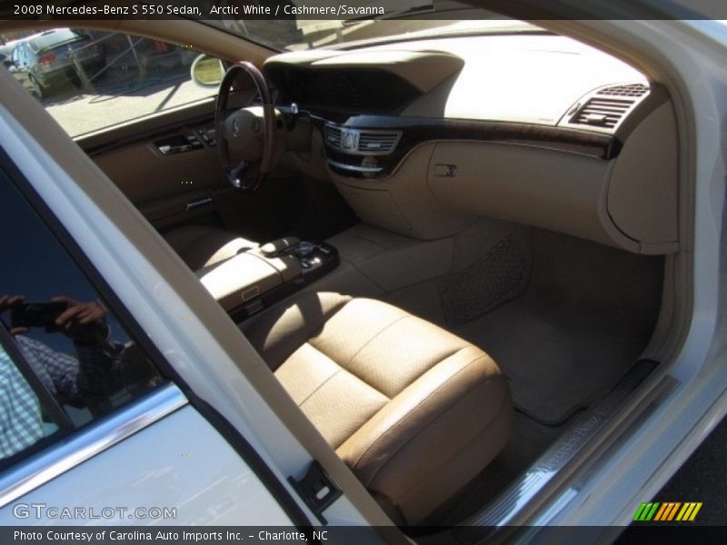 Arctic White / Cashmere/Savanna 2008 Mercedes-Benz S 550 Sedan