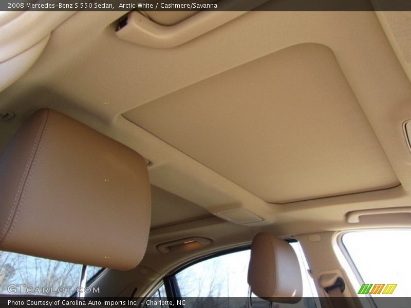 Arctic White / Cashmere/Savanna 2008 Mercedes-Benz S 550 Sedan