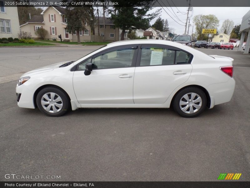 Crystal White Pearl / Black 2016 Subaru Impreza 2.0i 4-door