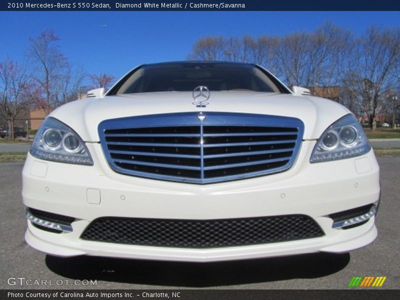 Diamond White Metallic / Cashmere/Savanna 2010 Mercedes-Benz S 550 Sedan