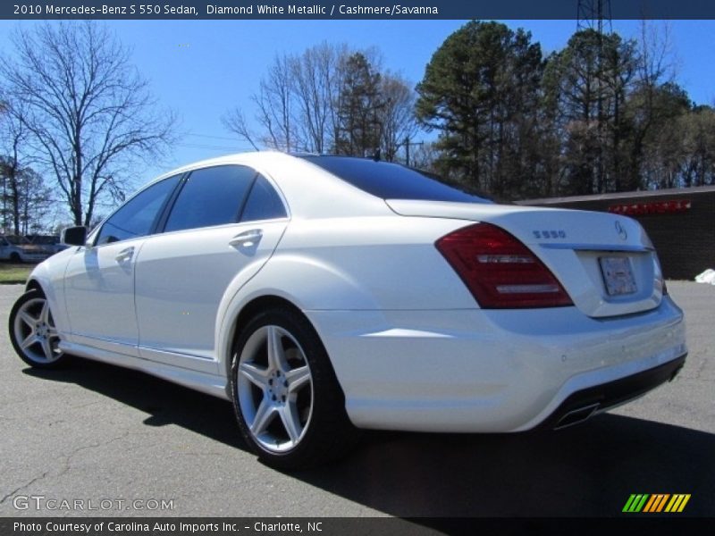 Diamond White Metallic / Cashmere/Savanna 2010 Mercedes-Benz S 550 Sedan