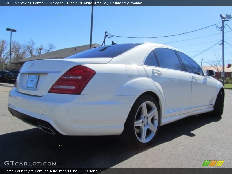 Diamond White Metallic / Cashmere/Savanna 2010 Mercedes-Benz S 550 Sedan