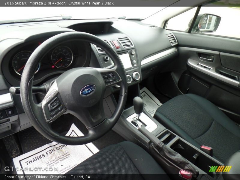 Crystal White Pearl / Black 2016 Subaru Impreza 2.0i 4-door
