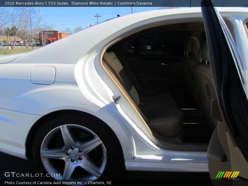 Diamond White Metallic / Cashmere/Savanna 2010 Mercedes-Benz S 550 Sedan