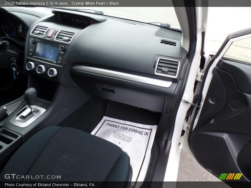 Crystal White Pearl / Black 2016 Subaru Impreza 2.0i 4-door
