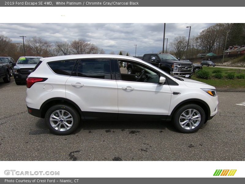 White Platinum / Chromite Gray/Charcoal Black 2019 Ford Escape SE 4WD