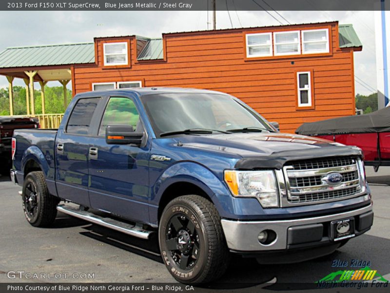 Blue Jeans Metallic / Steel Gray 2013 Ford F150 XLT SuperCrew