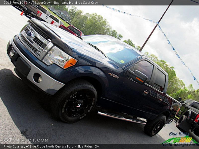 Blue Jeans Metallic / Steel Gray 2013 Ford F150 XLT SuperCrew