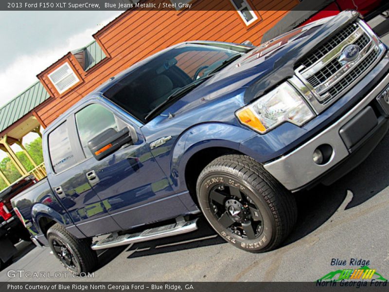 Blue Jeans Metallic / Steel Gray 2013 Ford F150 XLT SuperCrew