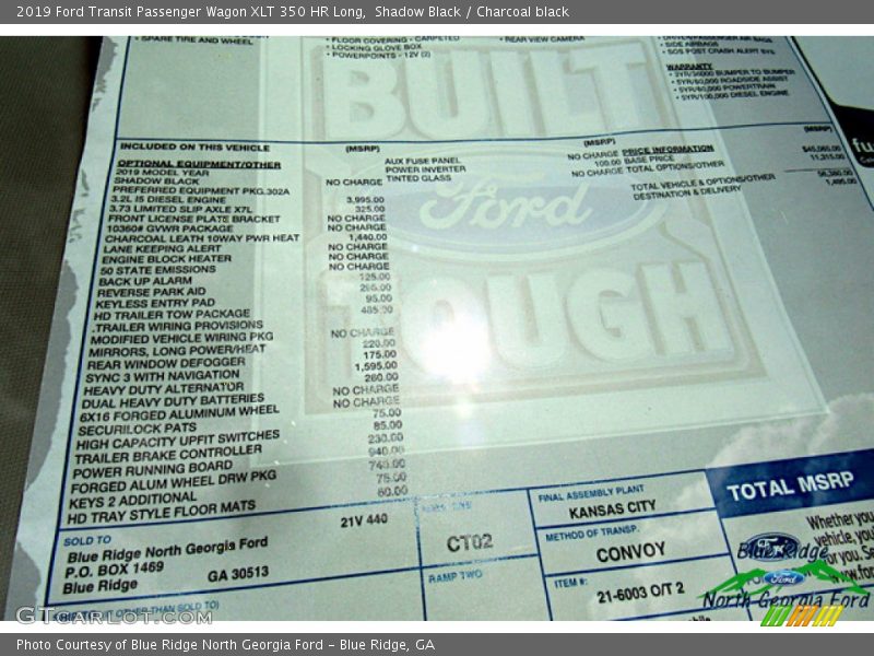 Shadow Black / Charcoal black 2019 Ford Transit Passenger Wagon XLT 350 HR Long