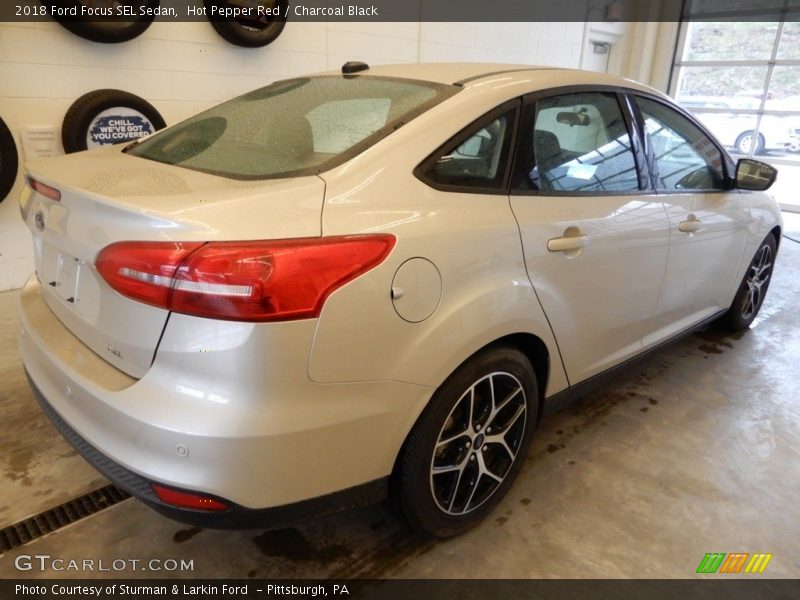 Hot Pepper Red / Charcoal Black 2018 Ford Focus SEL Sedan