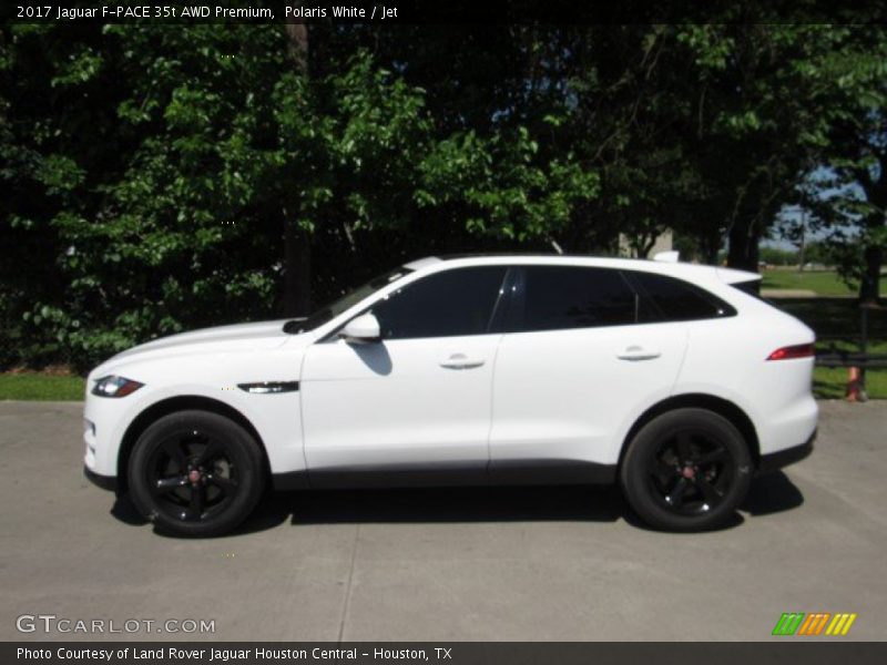 Polaris White / Jet 2017 Jaguar F-PACE 35t AWD Premium