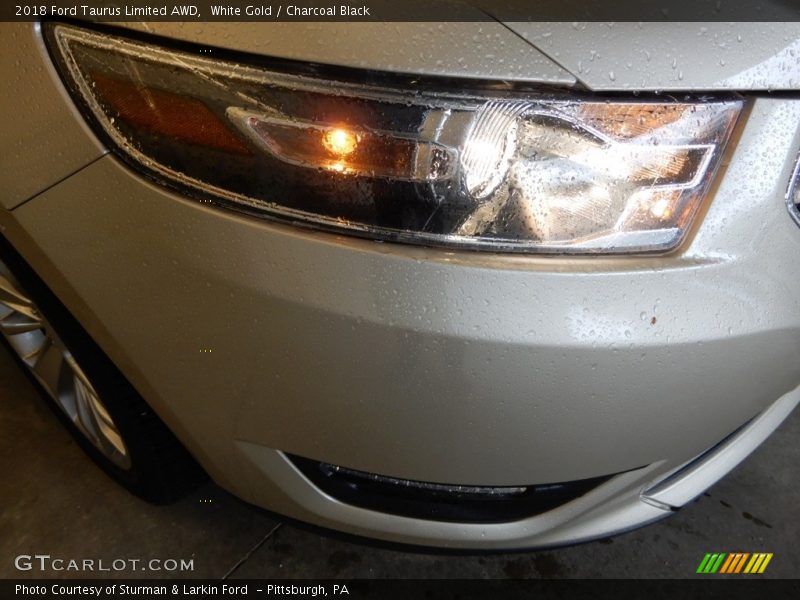 White Gold / Charcoal Black 2018 Ford Taurus Limited AWD