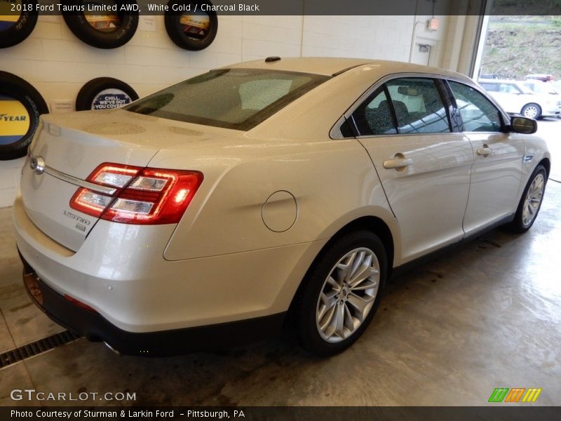 White Gold / Charcoal Black 2018 Ford Taurus Limited AWD
