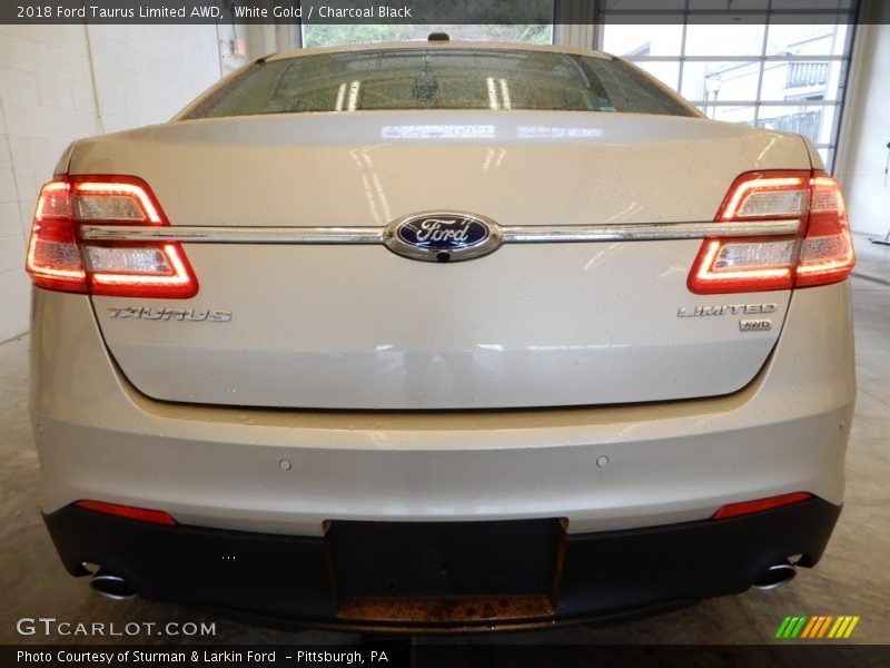 White Gold / Charcoal Black 2018 Ford Taurus Limited AWD