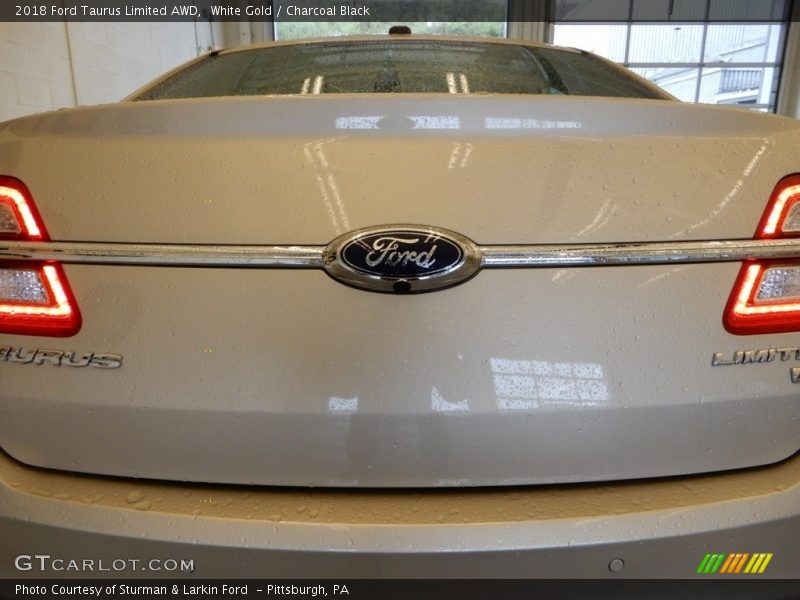 White Gold / Charcoal Black 2018 Ford Taurus Limited AWD