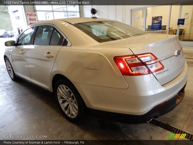 White Gold / Charcoal Black 2018 Ford Taurus Limited AWD