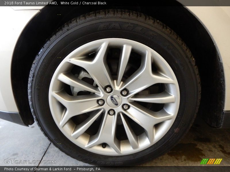 White Gold / Charcoal Black 2018 Ford Taurus Limited AWD