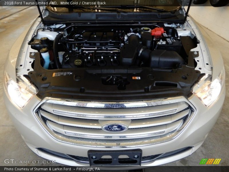 White Gold / Charcoal Black 2018 Ford Taurus Limited AWD