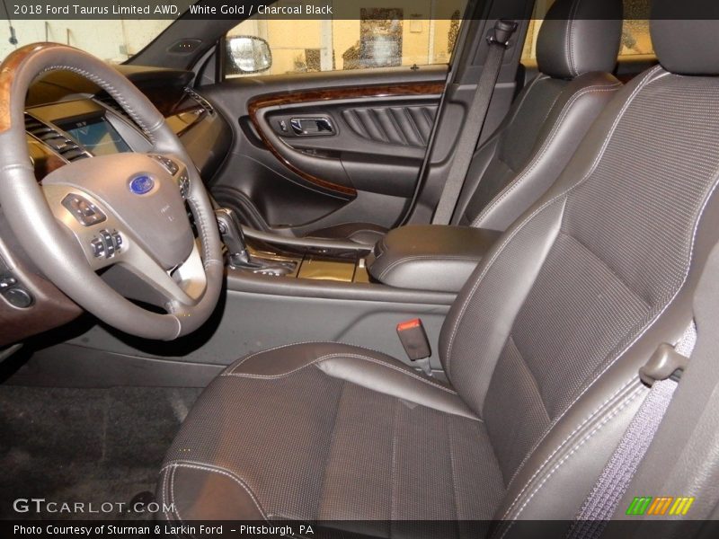 White Gold / Charcoal Black 2018 Ford Taurus Limited AWD