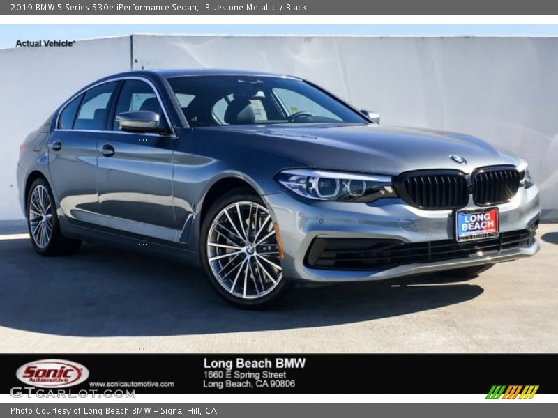 Bluestone Metallic / Black 2019 BMW 5 Series 530e iPerformance Sedan