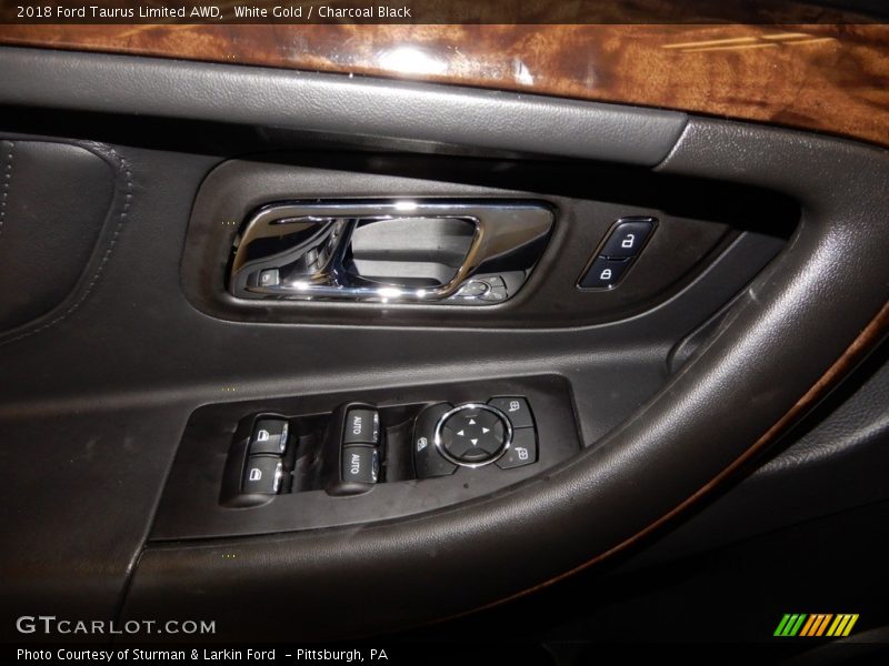 White Gold / Charcoal Black 2018 Ford Taurus Limited AWD